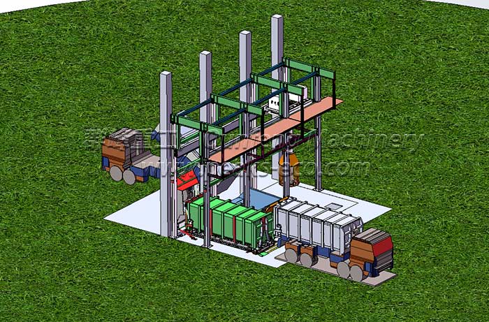 Underground Vertical Waste Transfer Station System