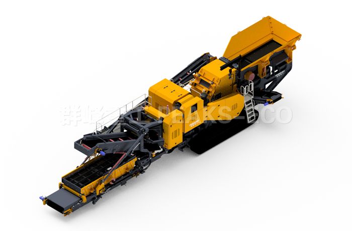 移动式反击破+筛分机